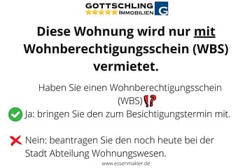 1-Apartement-Wohnung in Herne City | Wohnberechtigungsschein - WBS Pflicht