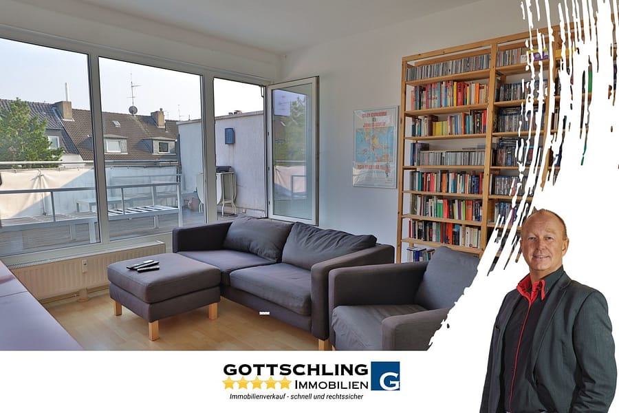 Vermietete Dachgeschoss-Wohnung mit großem Balkon - beliebte Lage in Frohnhausen - Titelbild